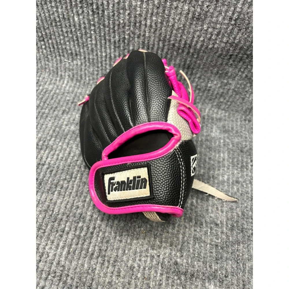 Franklin Sports RTP 8.5 Inch Youth Teeball Baseball Glove Black Pink 14718C2T30